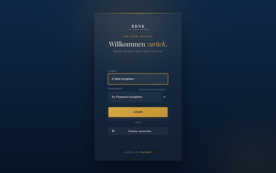 Ihr eigener Login